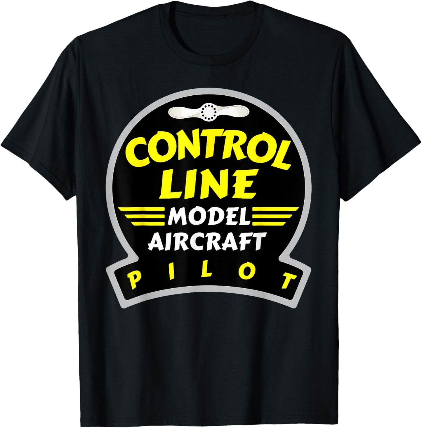 Control Line Model Aircraft Pilot T-Shirt - T-Shirt | Black