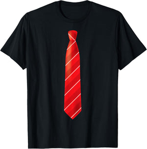 Necktie Dress for Weddings, Prom, Office, Receptions T-Shirt - T-Shirt | Black
