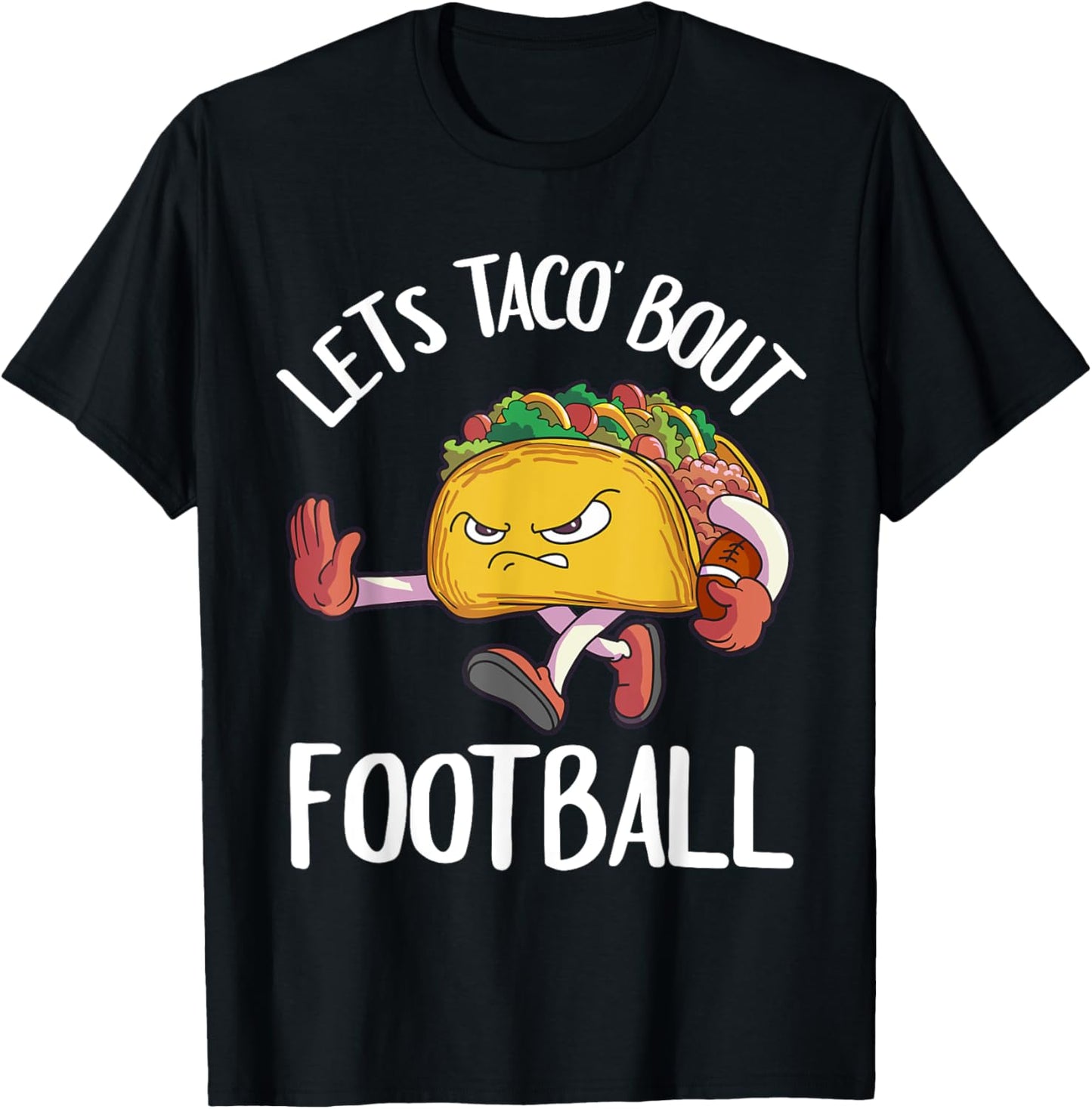 Funny American Football Shirt Kids Men Taco Lover Gift T-Shirt - T-Shirt | Black