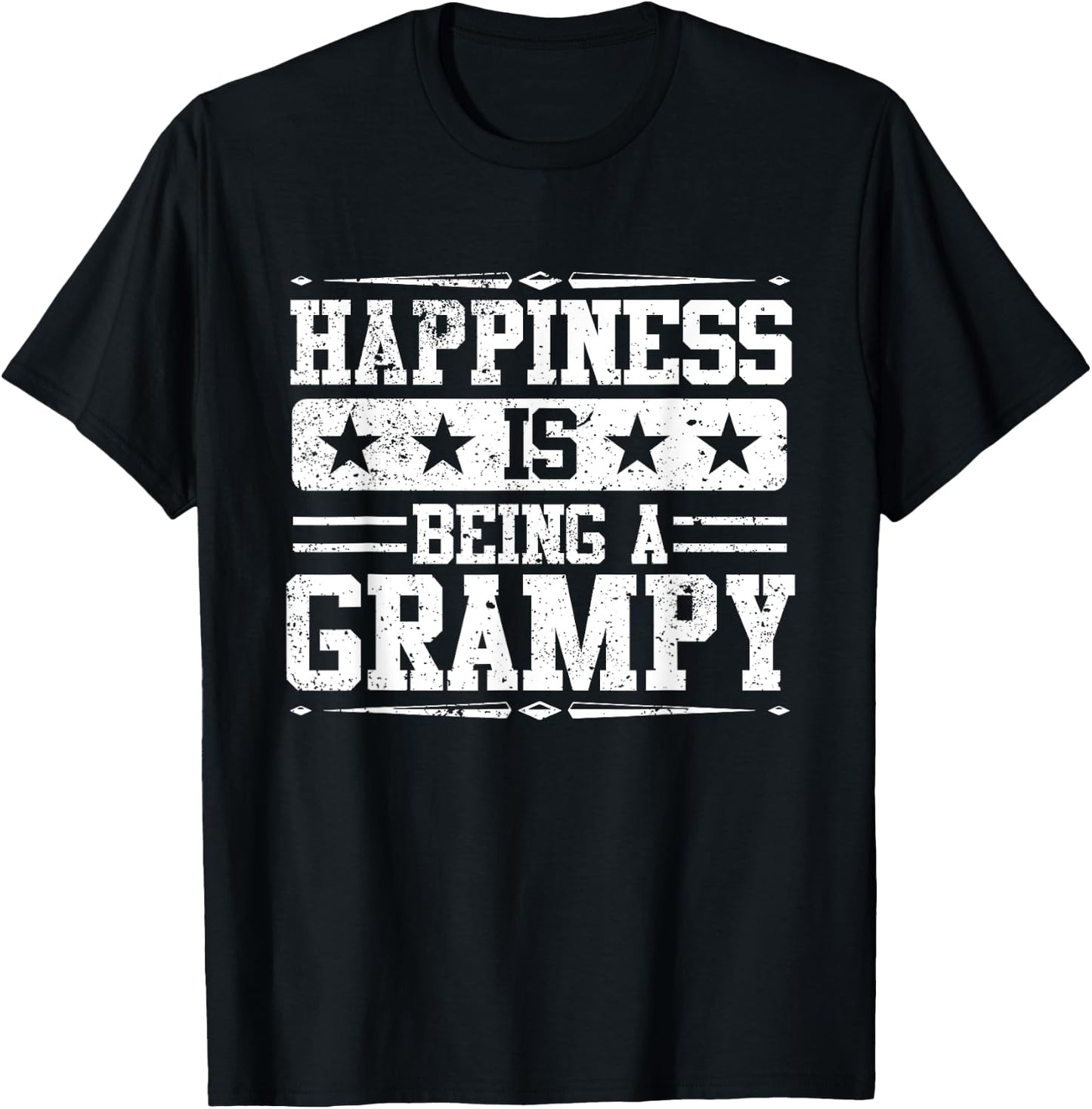 Happiness Is Being A Grampy Shirt Grandpa Father's Day T-Shirt - T-Shirt | Black
