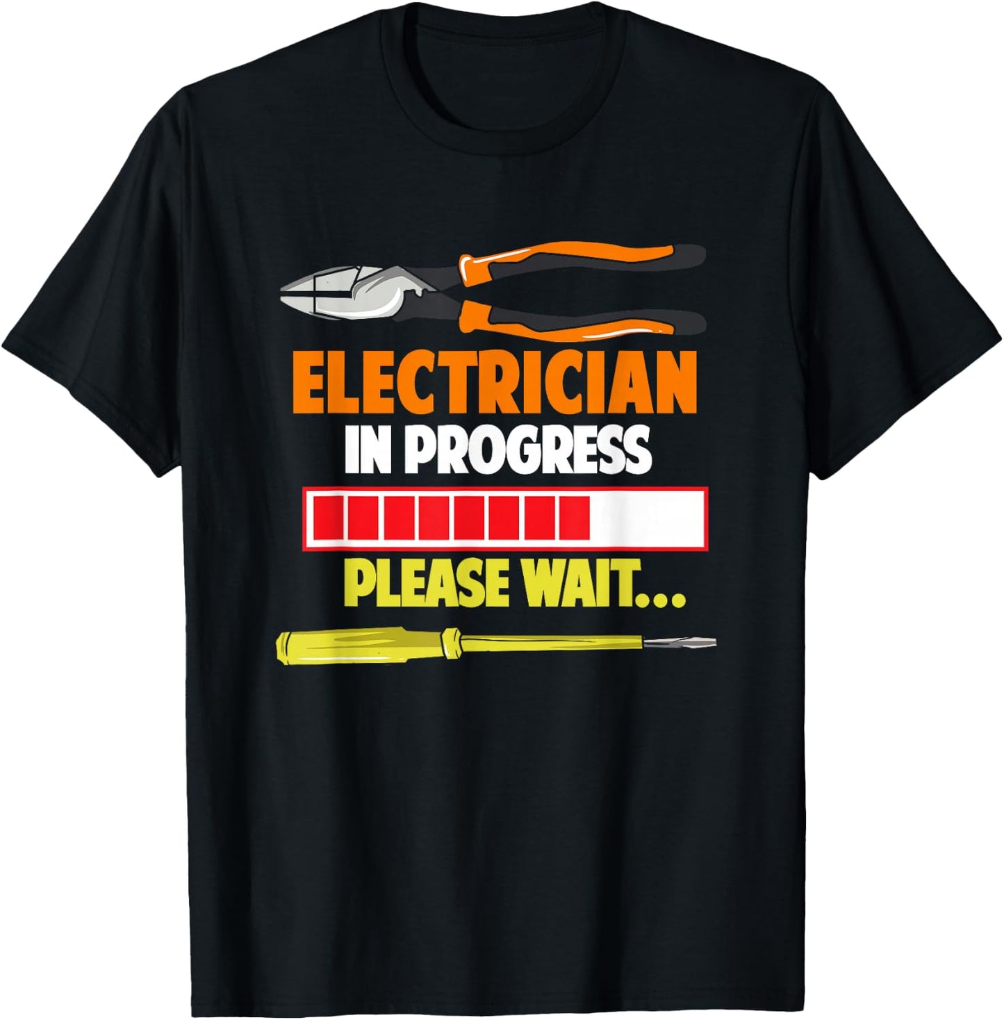 Electrician In Progress Gift An Electrician T-Shirt - T-Shirt | Black
