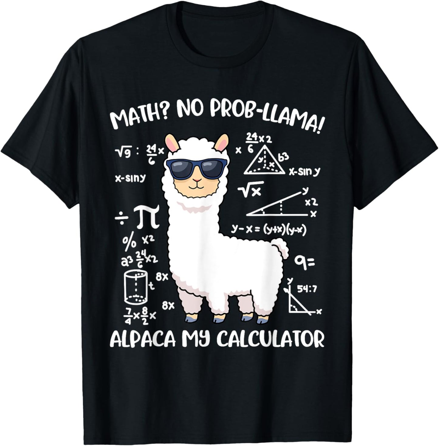 Math Llama T-Shirt - T-Shirt | Black