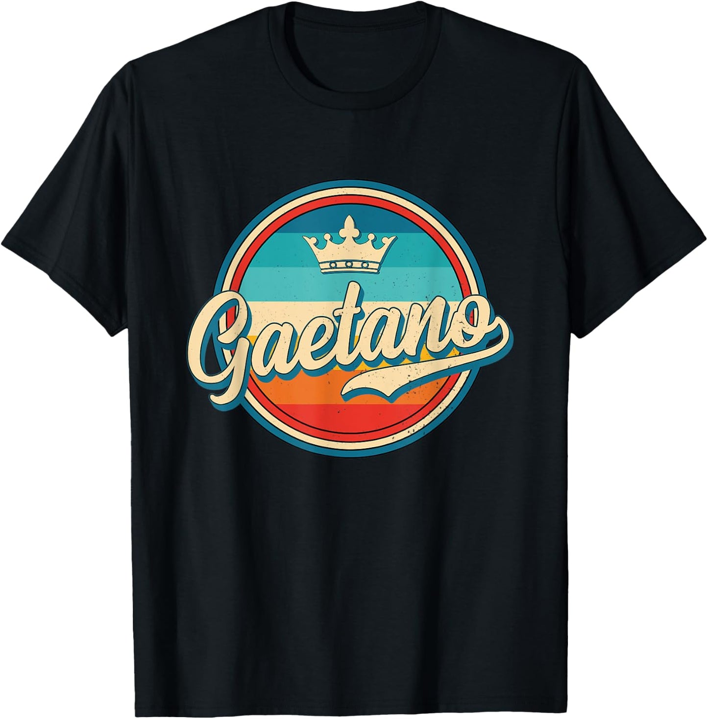 Gaetano retro personalized name vintage first name Gaetano T-Shirt - T-Shirt | Black