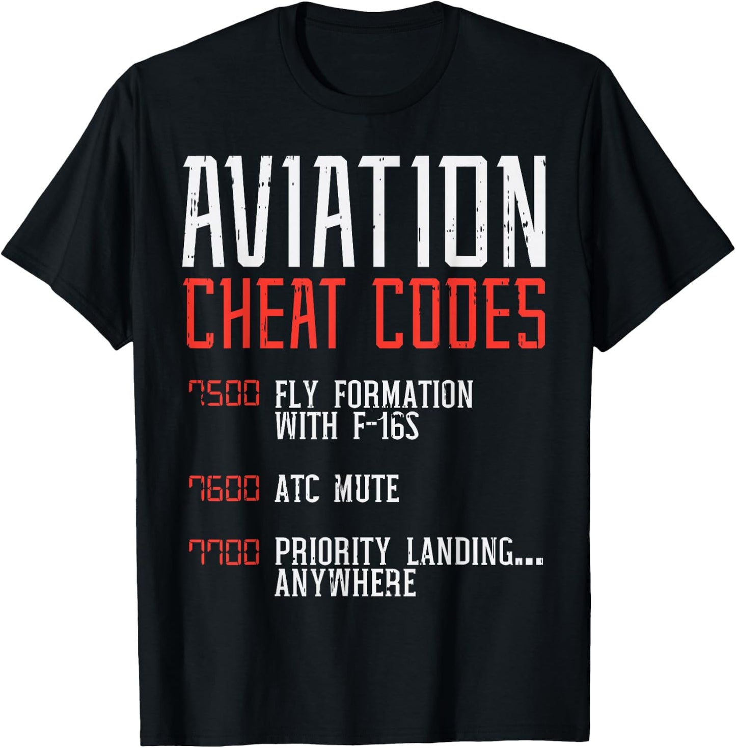 BoredKoalas Aviation Lovers Shirts Pilot Gifts Aviation Cheat Codes Funny Airplane Humor Pilot ATC Gift T-Shirt - T-Shirt | Black