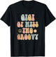 Gigi Grandma Two Groovy Second Birthday Retro 2nd Bday Party T-Shirt - T-Shirt | Black
