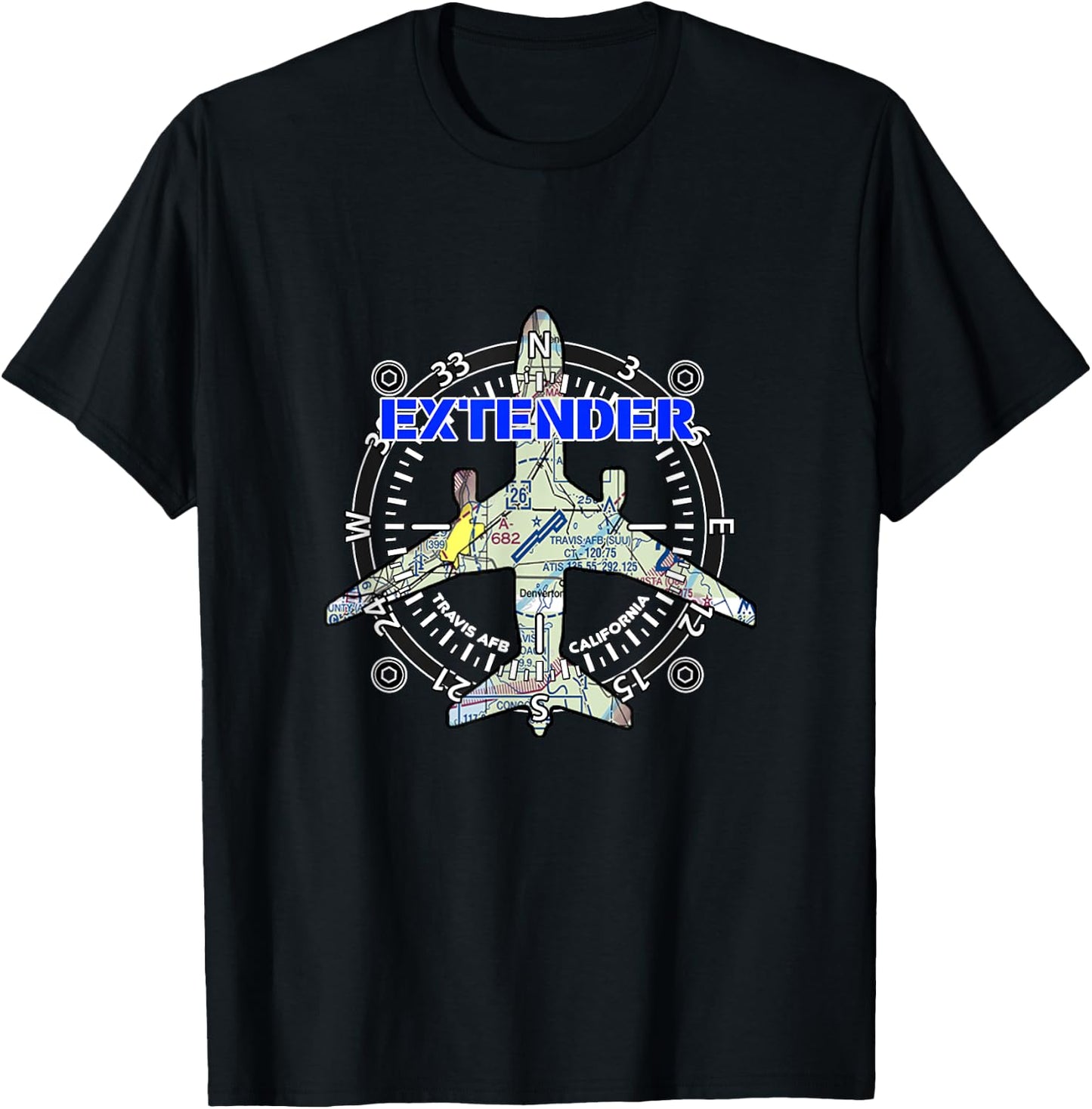 KC-10 Extender Cali Sectional, Travis AFB T-Shirt - T-Shirt | Black