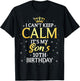 I Cant Keep Calm Its My Son 10th Birthday Party T-Shirt - T-Shirt | Black