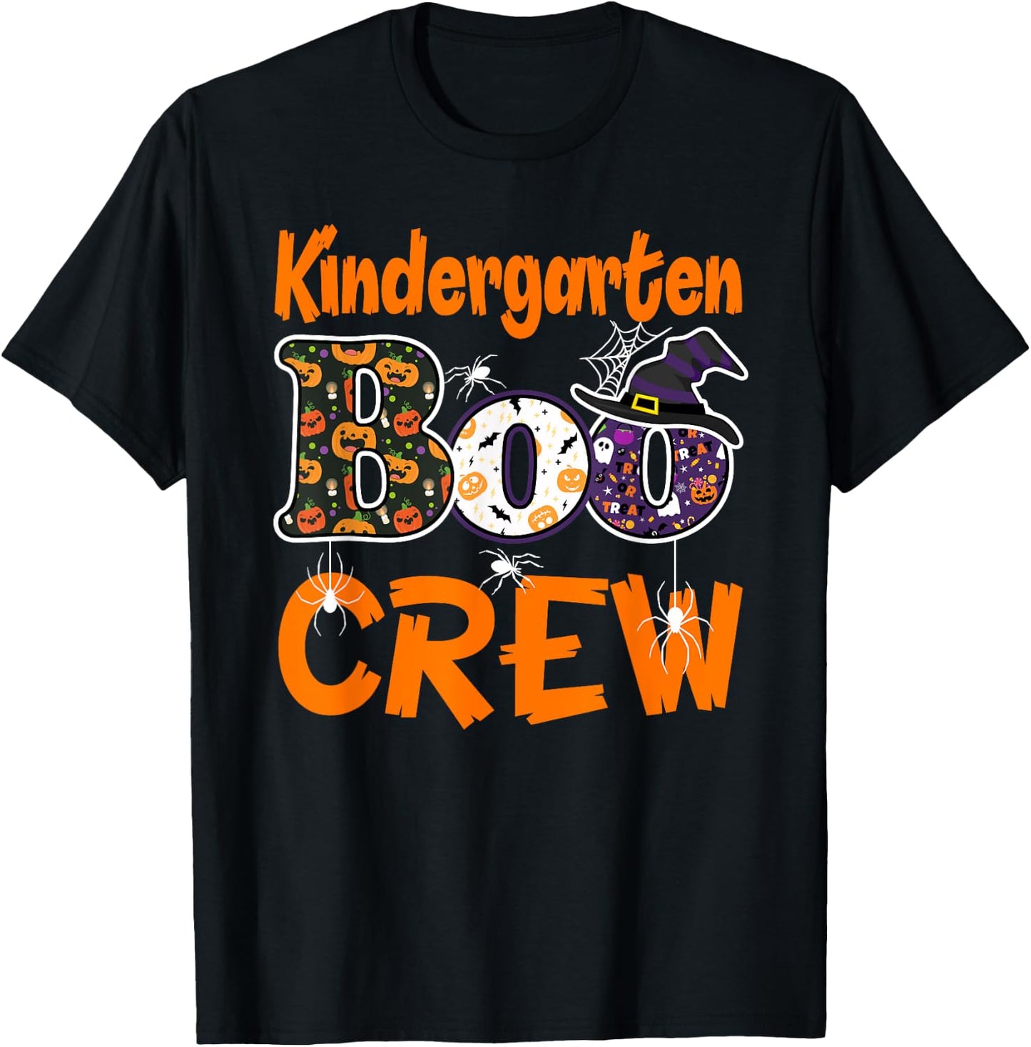 Kindergarten Boo Crew Teachers Students Halloween Costume Men Women T-Shirt - T-Shirt | Black