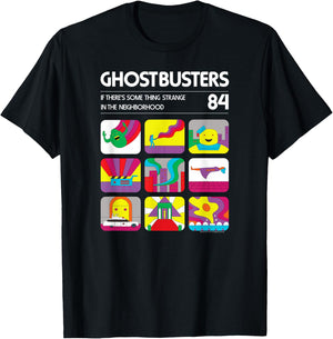 Ghostbusters Retro Video Game Graphics Vintage Movie T-Shirt - T-Shirt | Black