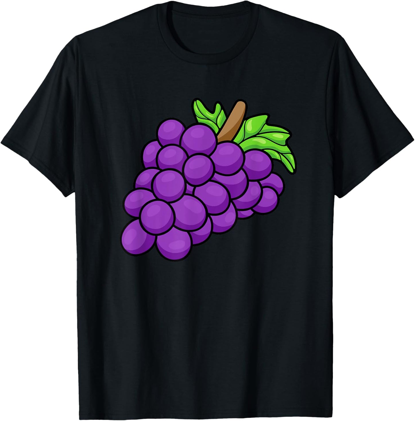 Grape Costume Funny Purple Halloween Last Minute Costumes T-Shirt - T-Shirt | Black
