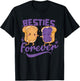 Besties Forever Cute Best Friend Friendship Bestie Besties T-Shirt - T-Shirt | Black