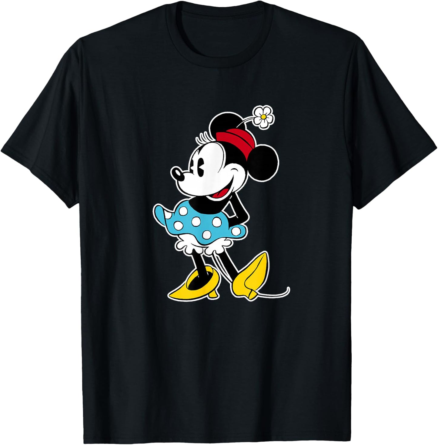 Disney Minnie Mouse Flower Hat Small T-Shirt - T-Shirt | Black