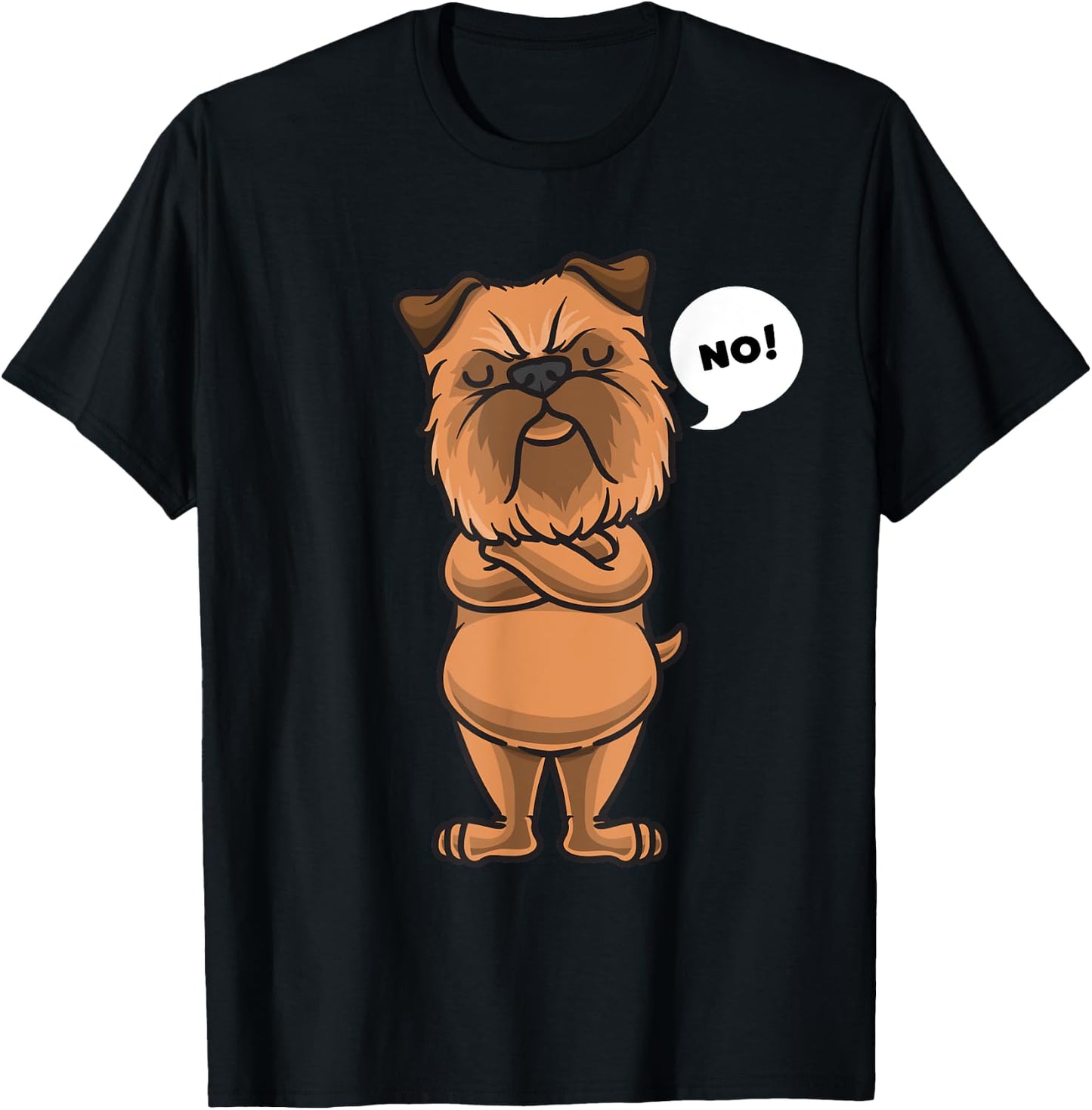 Stubborn Griffon Bruxellois Dog Brussels Griffon Men Women Girls Kids T-Shirt - T-Shirt | Black