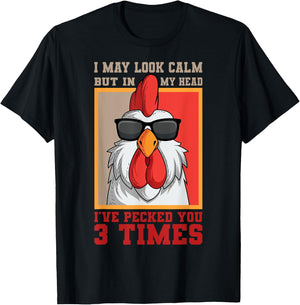 Rooster Chicken Farmers Farm Poultry Lover T-Shirt - T-Shirt | Black