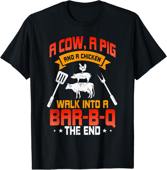 BBQ Grilling Lover Barbecue Chef Meat Grill Funny Cook T-Shirt - T-Shirt | Black