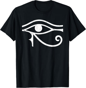 Funny Scary Eye Of Horus All Seeing Triangle Esoteric T-Shirt - T-Shirt | Black