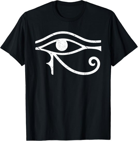 Funny Scary Eye Of Horus All Seeing Triangle Esoteric T-Shirt - T-Shirt | Black