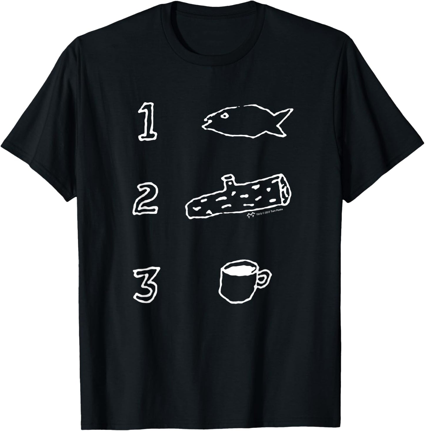 Twin Peaks Coffee Log Fish T-Shirt - T-Shirt | Black