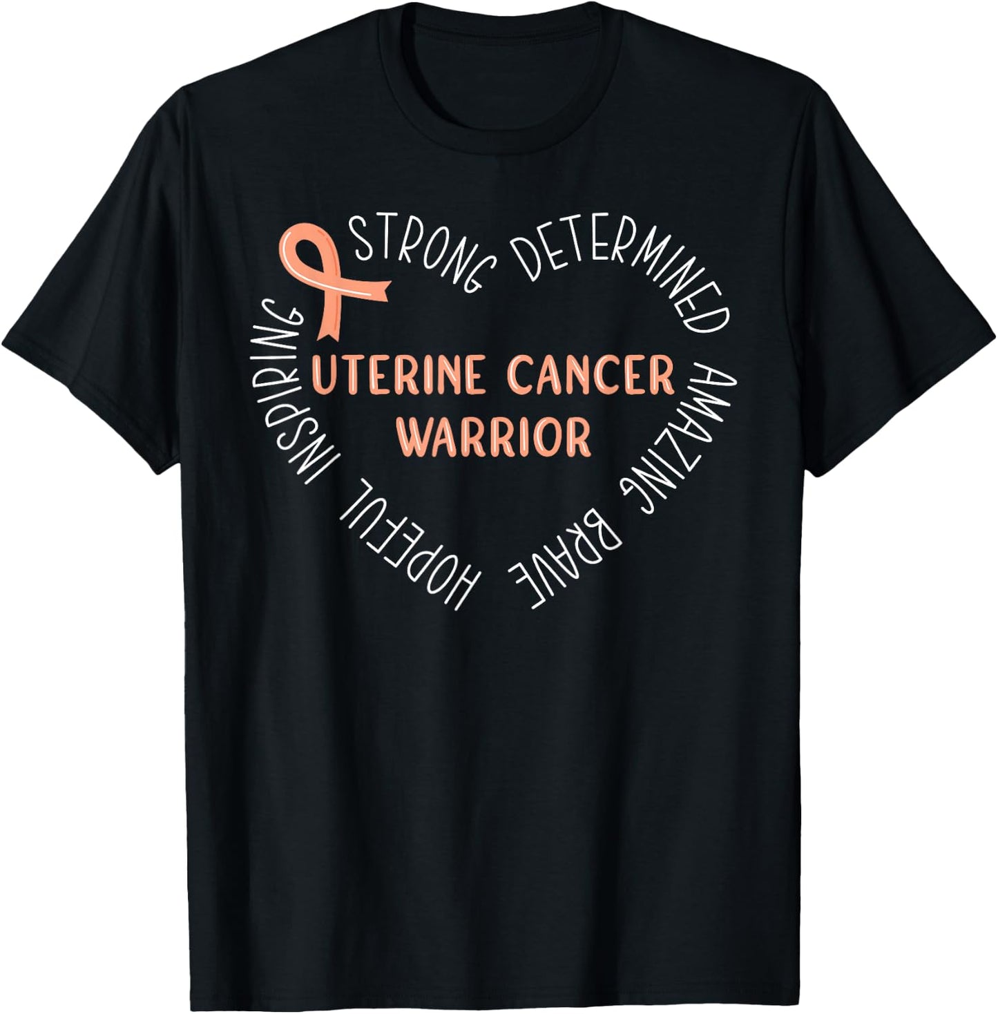 Uterine Cancer Warrior T-Shirt - T-Shirt | Black