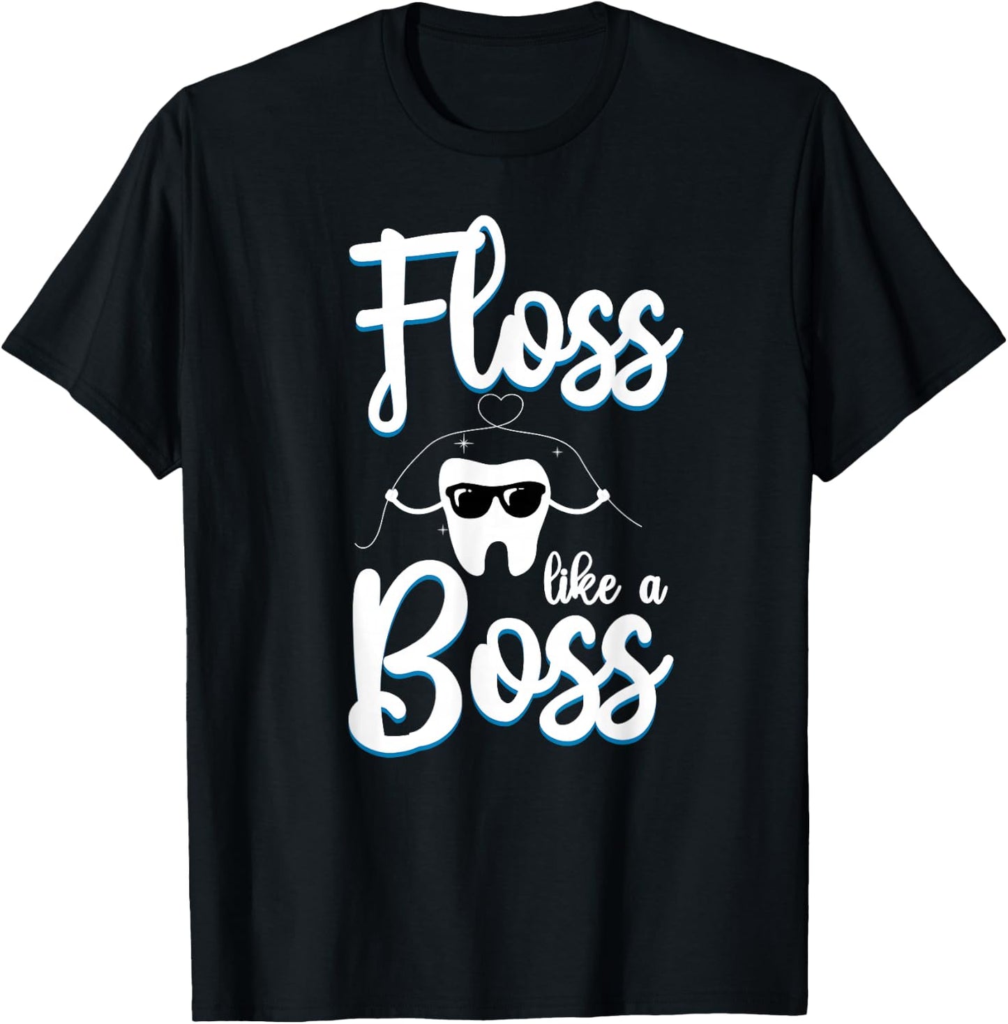 Dentist, dental assistant, hygienist, dental floss T-Shirt - T-Shirt | Black