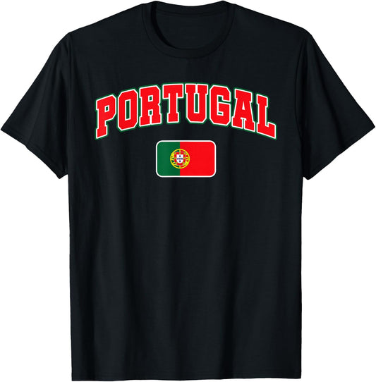 Portugal Flag Portugal Pride Design T-Shirt - T-Shirt | Black