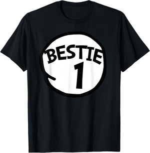 Bestie Number 1 Matching Group Bestie 1 T-Shirt - T-Shirt | Black