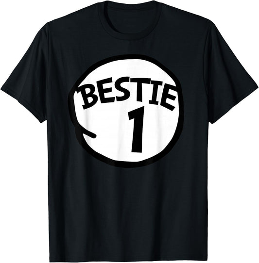 Bestie Number 1 Matching Group Bestie 1 T-Shirt - T-Shirt | Black