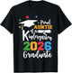 Proud Auntie of A Kindergarten Class of 2025 Graduate Grad T-Shirt - T-Shirt | Black