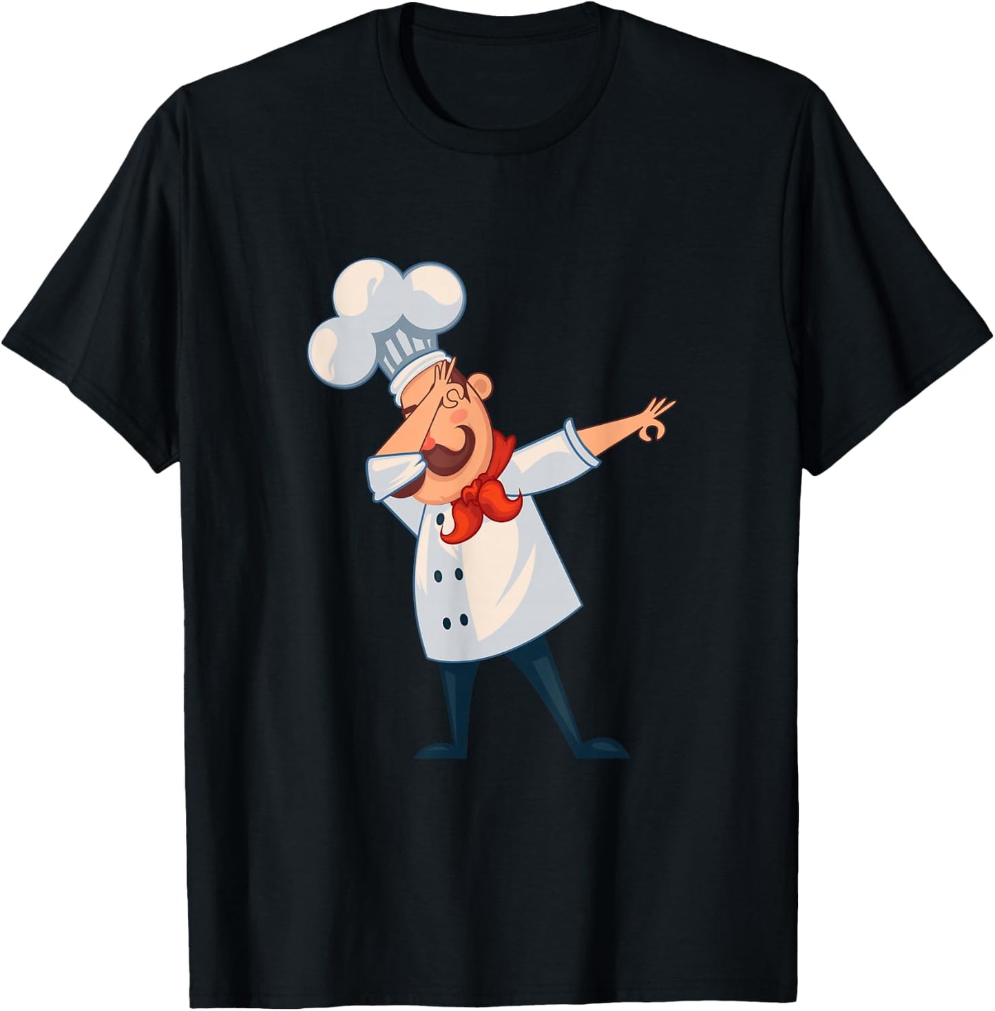 Dabbing Chef Comic Artwork For A Chef T-Shirt - T-Shirt | Black