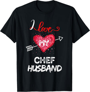 I love My Chef Husband T-Shirt - T-Shirt | Black