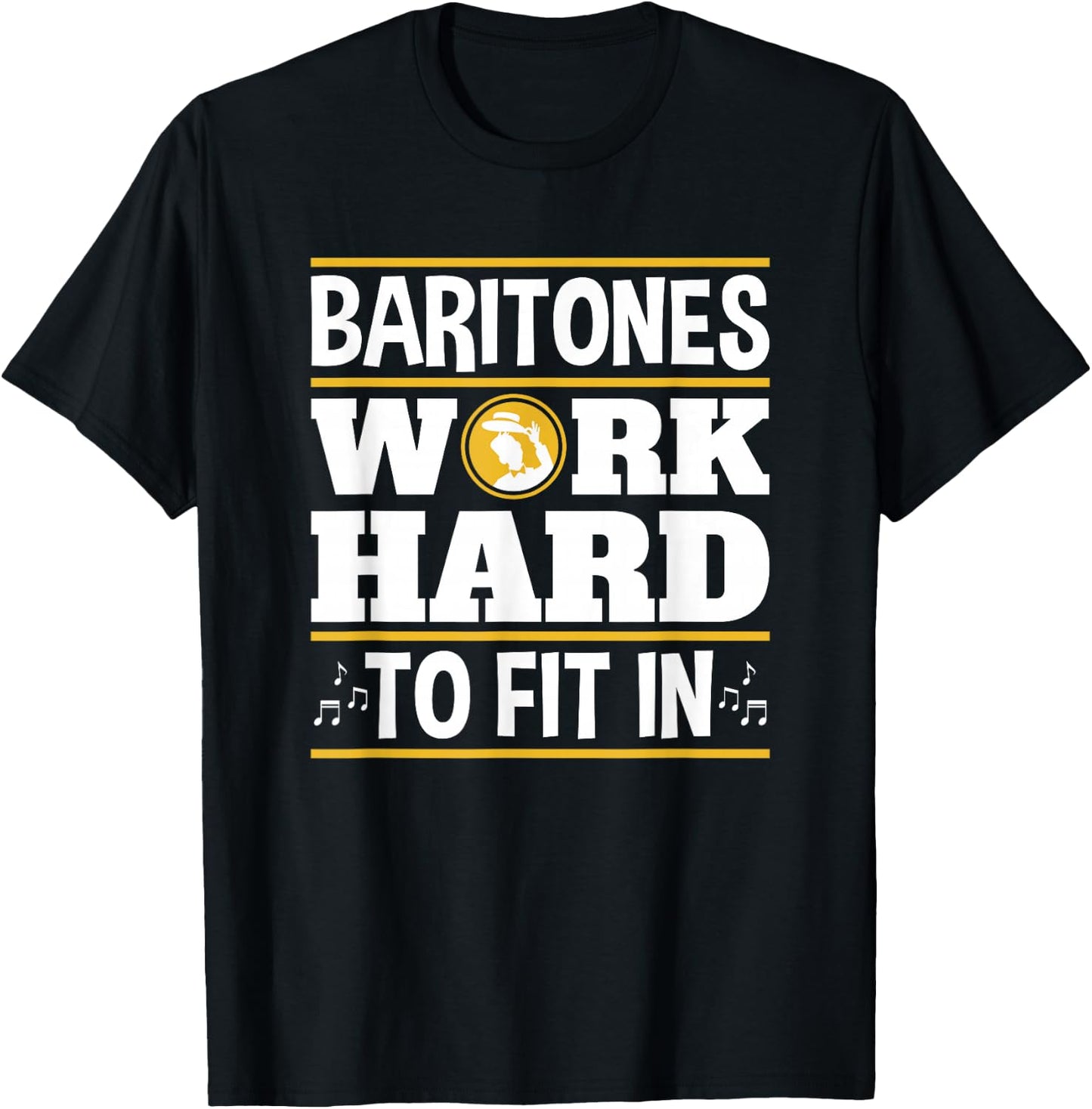 Baritone Singer Barbershop Quartet Baritones Fit In T-Shirt - T-Shirt | Black