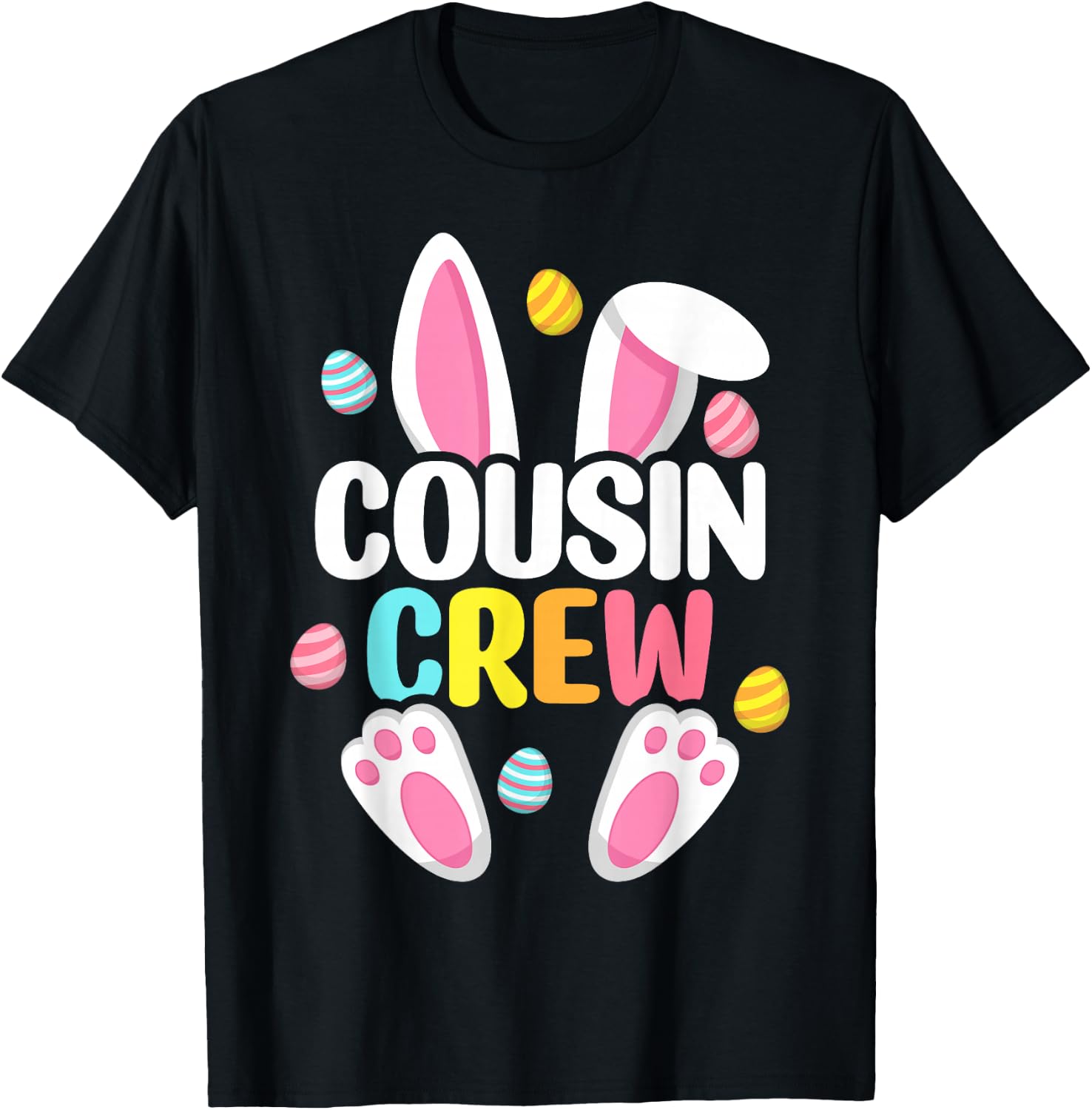 Cousin Crew Easter Bunny Family Matching Toddler Boys Girls Small T-Shirt - T-Shirt | Black