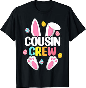 Cousin Crew Easter Bunny Family Matching Toddler Boys Girls Small T-Shirt - T-Shirt | Black