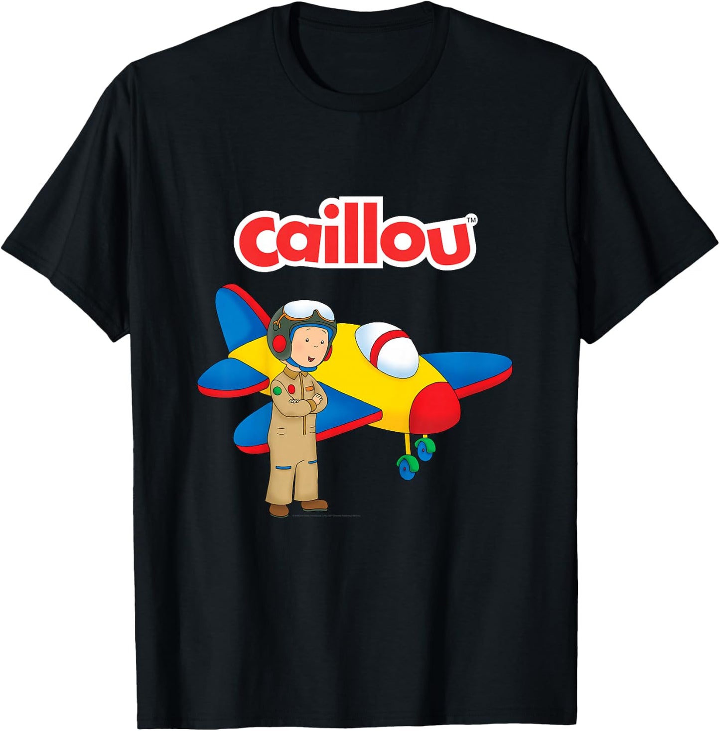 Caillou Child's T Shirt - Pilot T-Shirt - T-Shirt | Black