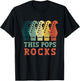 This Pops Rocks Guitar Vintage Fathers Day Retro Music Lover T-Shirt - T-Shirt | Black