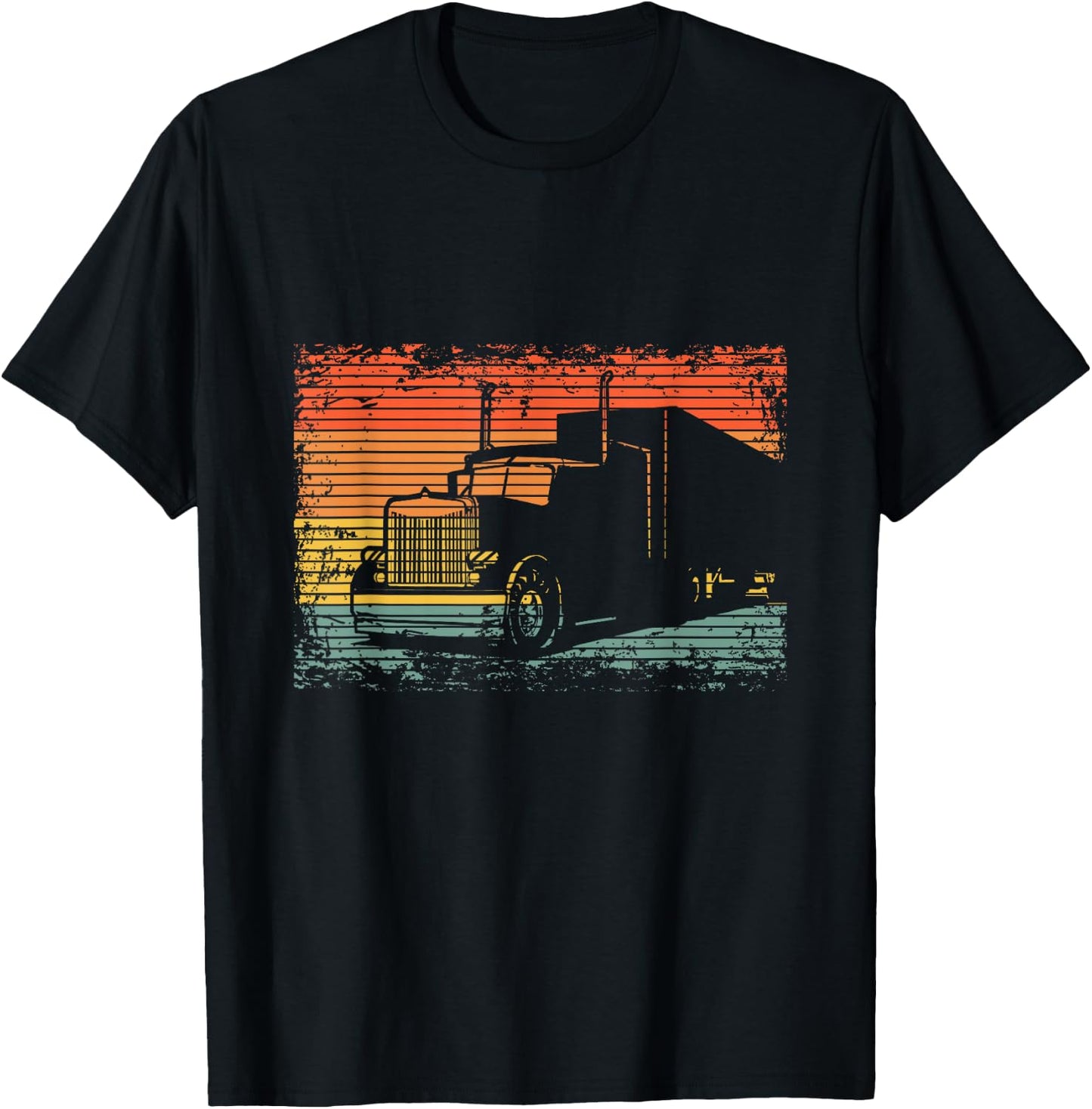 Vintage Truck Truck Driver Truck Driving Gift T-Shirt - T-Shirt | Black