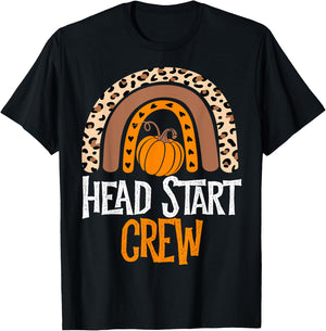 Thanksgiving Party School Matching Head Start Crew Fall T-Shirt - T-Shirt | Black