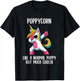 Unicorn Poppy Girl Birthday Party Apparel PoppyCorn Cute T-Shirt - T-Shirt | Black