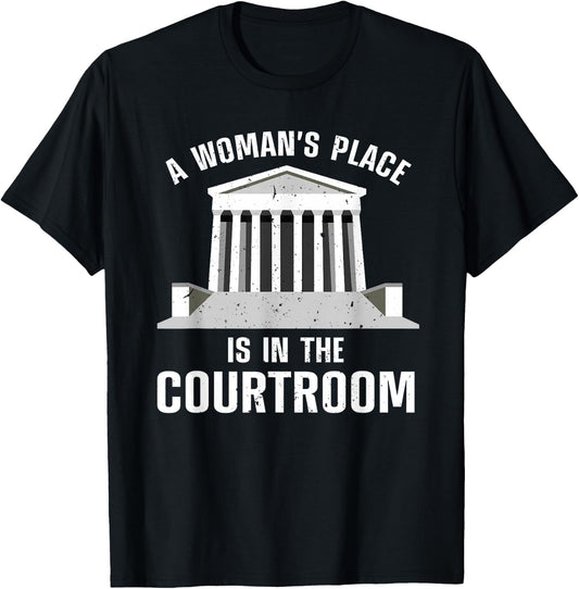 Funny Lawyer Art Women Girls Law Student Female Attorney T-Shirt - T-Shirt | Black