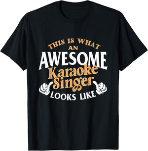 Karaoke Singer - Funny Music Karaoke Party Musician T-Shirt - T-Shirt | Black