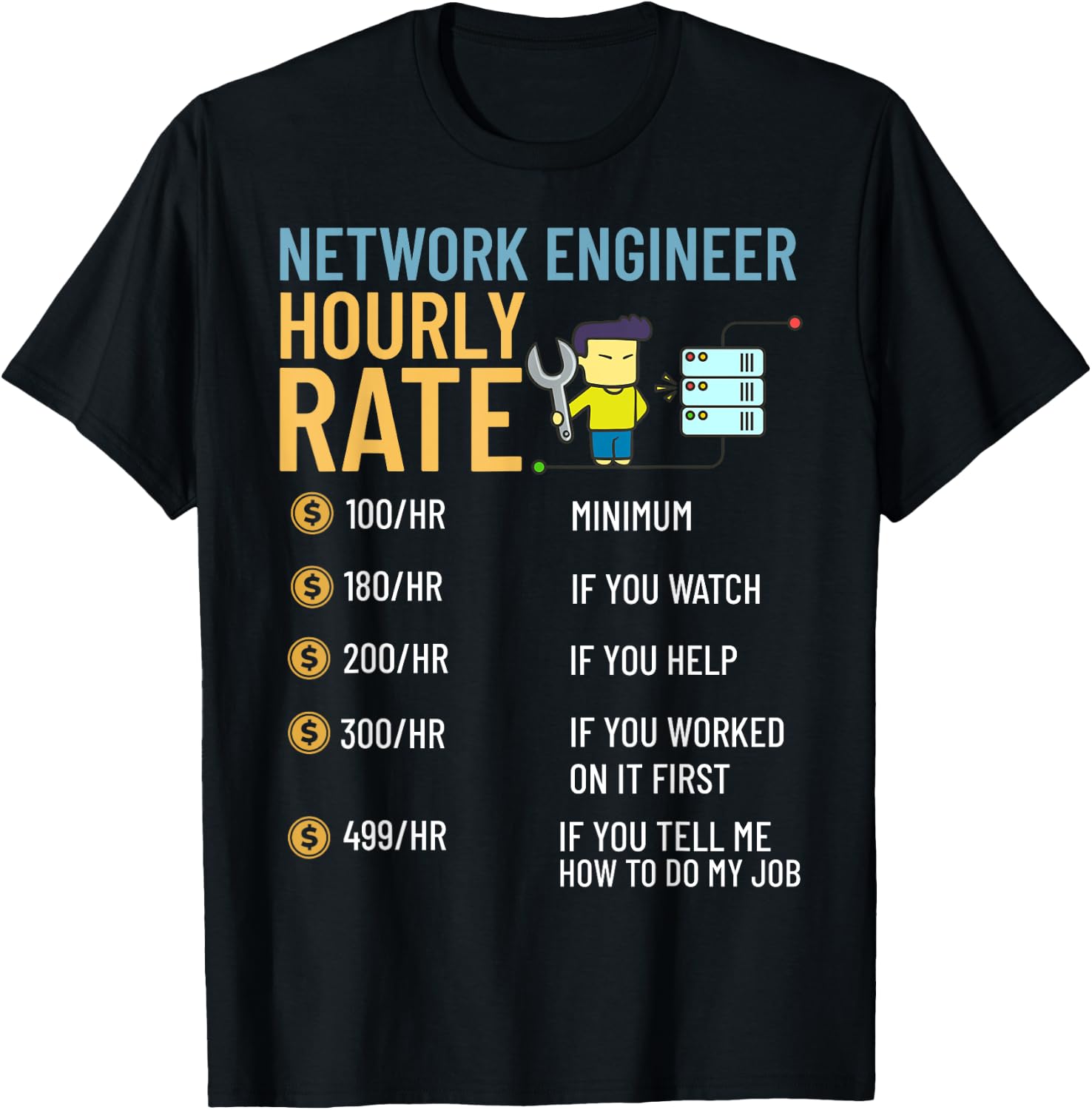 Network Engineer Director Computer Engineering T-Shirt - T-Shirt | Black