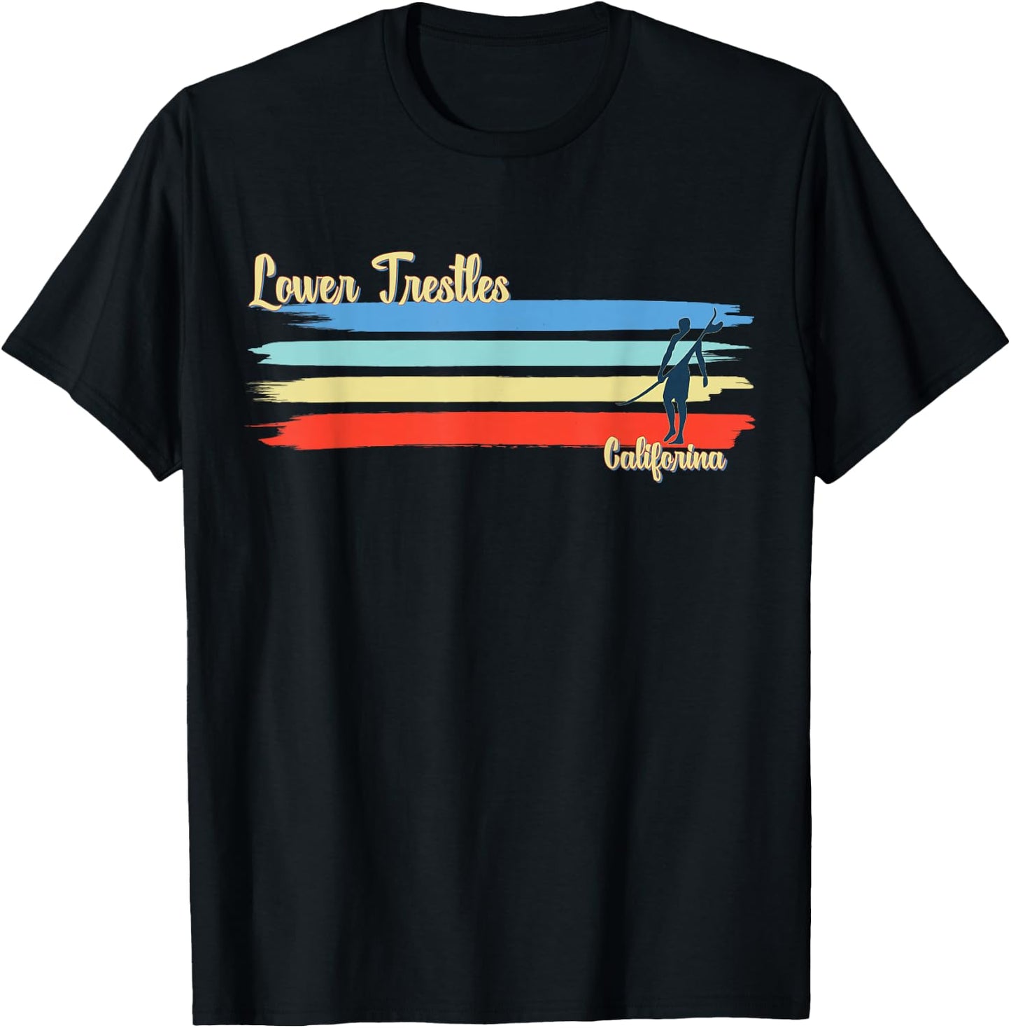 Lower Trestles Beach California Surfing Beach T-Shirt - T-Shirt | Black