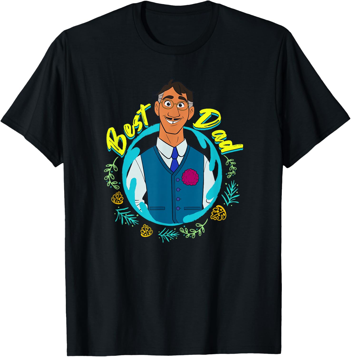 Disney Encanto Agustin Madrigal Best Dad Portrait Small T-Shirt - T-Shirt | Black