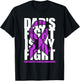 Pancreatic Cancer Awareness Purple Ribbon Dad's Fight Gift T-Shirt - T-Shirt | Black