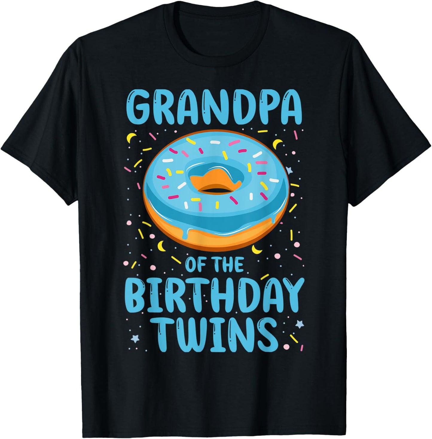 Grandpa Of The Birthday Twins T-Shirt - T-Shirt | Black
