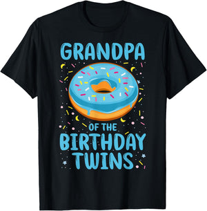 Grandpa Of The Birthday Twins T-Shirt - T-Shirt | Black