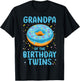 Grandpa Of The Birthday Twins T-Shirt - T-Shirt | Black