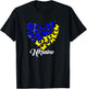 Heart Heart Ukraine shirt Butterfly I Stand With Ukraine T-Shirt - T-Shirt | Black