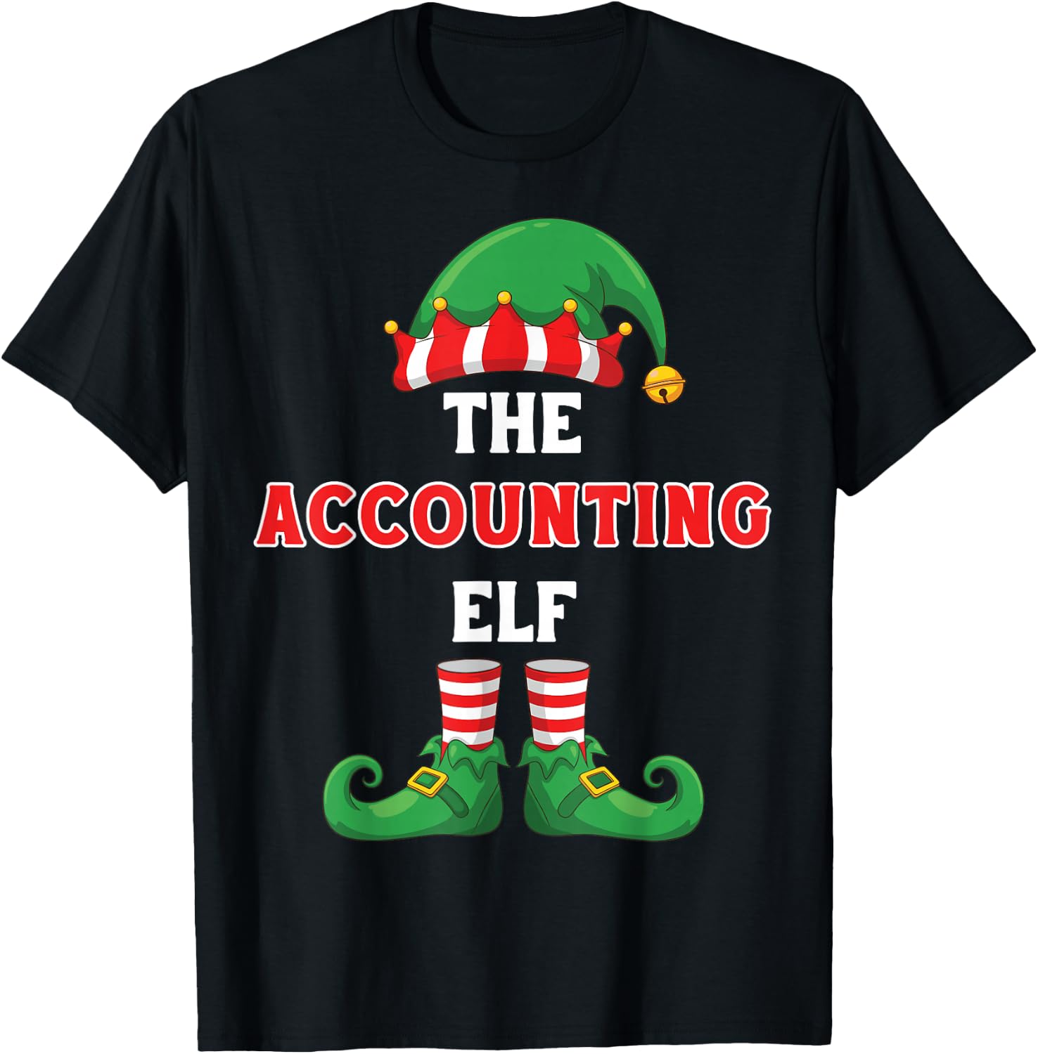The Accounting Elf Shirt Christmas for Accountant CPA T-Shirt - T-Shirt | Black