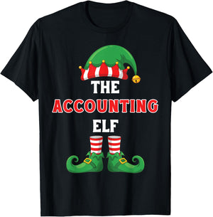 The Accounting Elf Shirt Christmas for Accountant CPA T-Shirt - T-Shirt | Black